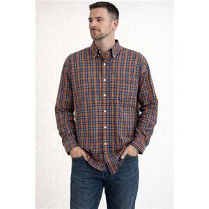 Vintage 90s Robert Stock Button Down Shirt Men XL Multicolor Plaid Pocket Cotton